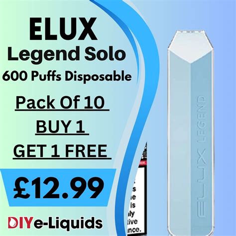 Elux Legend Solo Disposable Vape Kit Pack Of 20 £1299 Vape Bargains Uk