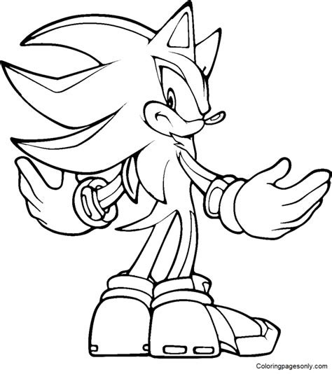 Shadow The Hedgehog Coloring Pages Printable For Free Download