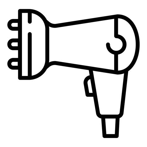 Hair Dryer Icon Outline Style 14284453 Vector Art At Vecteezy