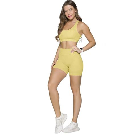 Conjunto Selene Top Short Sem Costura Feminino Em Promo O Centauro