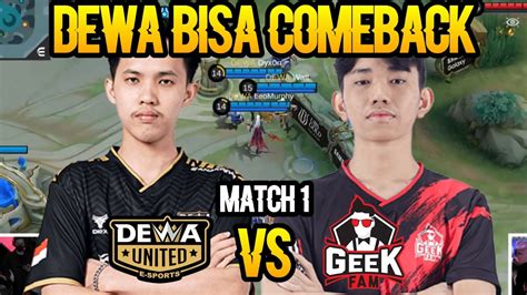 Cuma Satu Detik Bisa Bikin Dewa Comeback Geek Fam Vs Dewa United