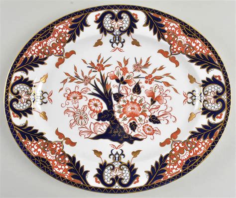 Kings Newer Backstamp Oval Serving Platter By Royal Crown Derby