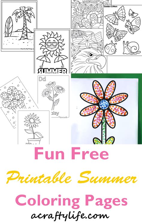 Summer Themed Coloring Pages