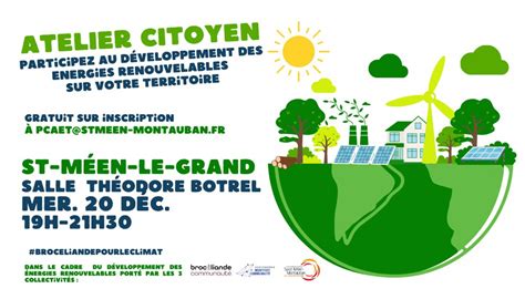 atelier citoyen sur les énergies renouvelables le 20 décembre Saint