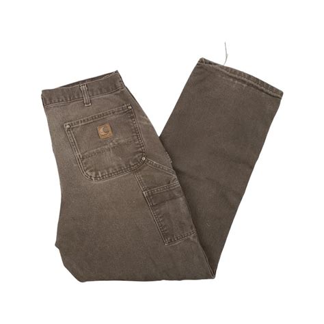 Vintage Vintage Faded Brown Carhartt Double Knee Carpenter Pants Grailed