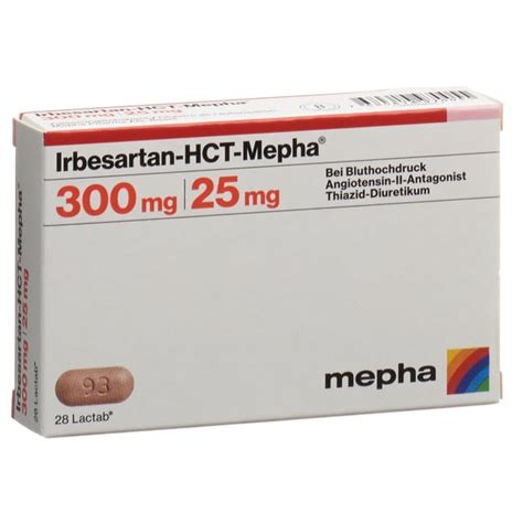 IRBESARTAN HCT Mepha Cpr Pell 300 25 Blist 28 Pce Commander En Ligne