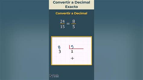 Convertir Fracción A Decimal Exacto Youtube