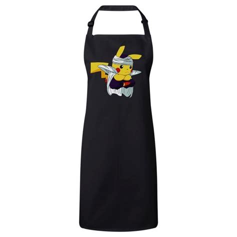 Tablier Cuisine Premium Noir Fusion Pikachu Piccolo Dragon Ball Z