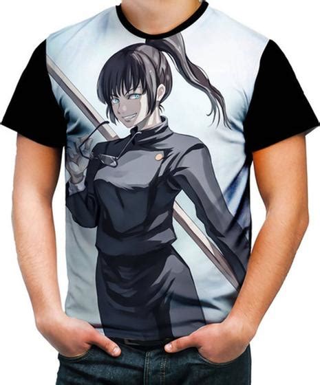 Camiseta Camisa Maki Zenin Jujutsu Kaizen Sukuna Art 1 Dias No Estilo