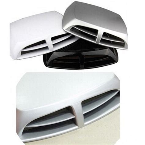 Black Auto Car Decorative Air Flow Intake Turbo Bonnet Hood Scoop Vent