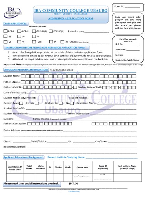 Fillable Online Dibaccs Admission Forms Fax Email Print Pdffiller