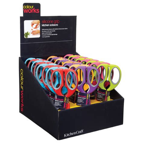 Kitchen Craft Colourworks Cwscidisp24 Display Of 24 Kitchen Scissors Rapid Online