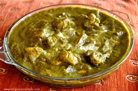 Palak Chicken Tender Chicken In Spinach Gravy Recipes Are Simple