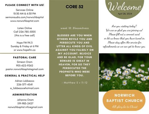 Beige Photo Church Tri Fold Brochure 1