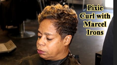 Curling A Relaxed Short Pixie Hairstyle With Marcel Irons YouTube