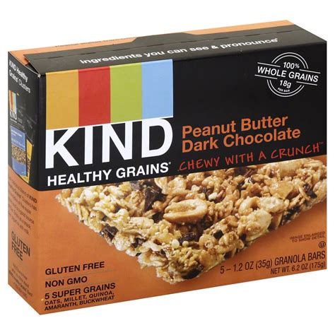 Kind Healthy Grains Peanut Butter Dark Chocolate Bars Shop Granola