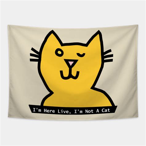 I'm not a cat says meme Cat winking - Meme - Tapestry | TeePublic