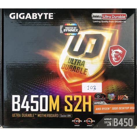 Mainboard เมนบอร์ด Am4 Gigabyte B450m S2h มือสอง ประกันไทย Shopee Thailand