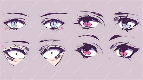 Premium Photo | Anime Eyes Expressions Various Styles for Animation and ...