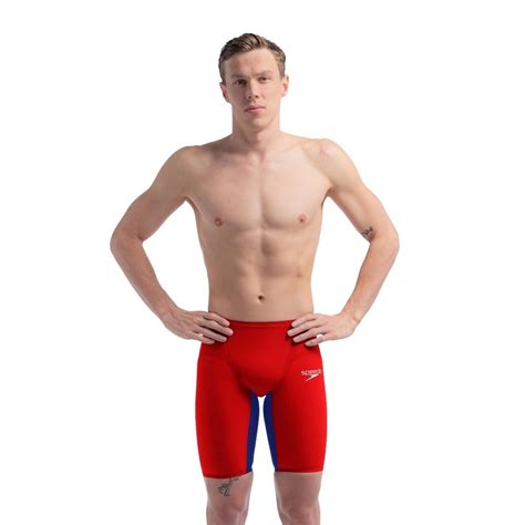 Speedo Fastskin Lzr Pure Valor Jammer Red Blue Ness Swimwear