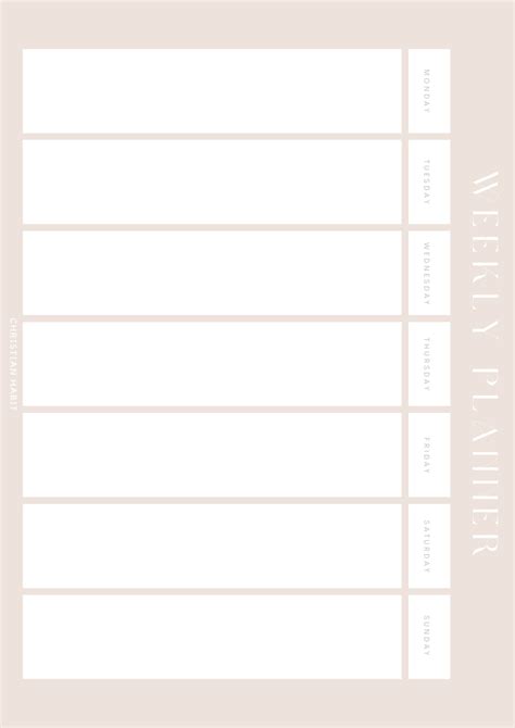 The Printable Weekly Planner Is Shown In White And Has Three Lines On