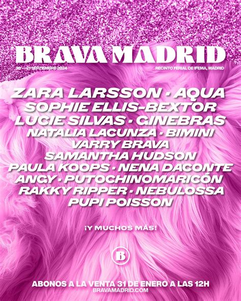 Brava Madrid 2024 Cartel Entradas Horarios Y Hoteles