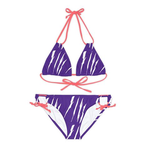 Effete Feline Claw Marks Scratch Strappy Bikini Set AOP Walmart