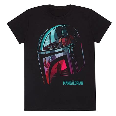 Heroes Inc T Shirt Helmet Reflection Star Wars The Mandalorian