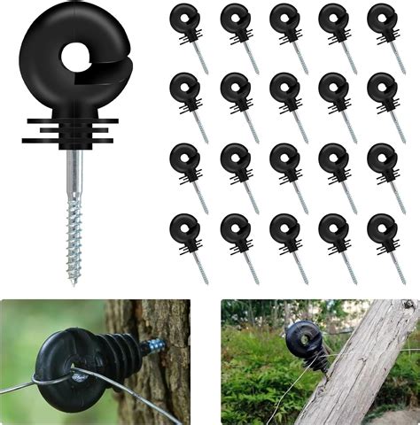 Amazon Vinbee Pcs Black Electric Fence Insulator Screw In