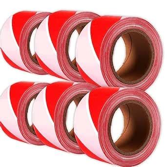 Singhal Red And White Safety Warning Tape Roll For Barricading Area