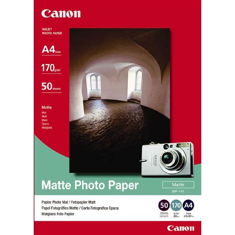 Canon Photo Paper Mp101 Matte 170gsm 50 Pack A4 Warehouse Stationery Nz