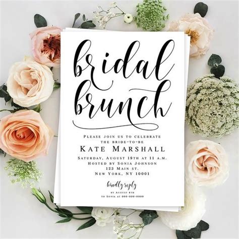 Bridal Brunch Invite Bridal Brunch Invitation Template Download Pdf Editable Invitation Boho