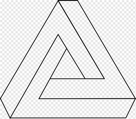 Penrose Triangle Geometry Triangle Angle White Text Png Pngwing