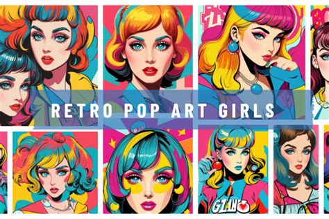 10 Retro Pop Art Girls Illustrations Graphic By Endrawsart · Creative