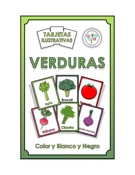 Tarjetas Ilustrativas Verduras Comida Profe Social