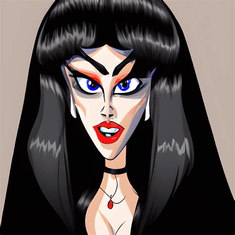 Elvira Mistress Of The Dark Caricature · Creative Fabrica