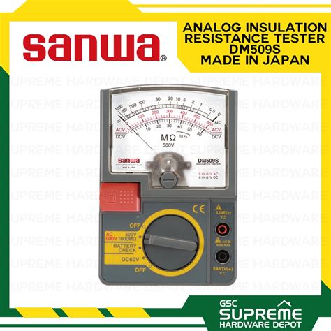 Sanwa Analog Insulation Resistance Tester Dm S Made In Japan Shopee