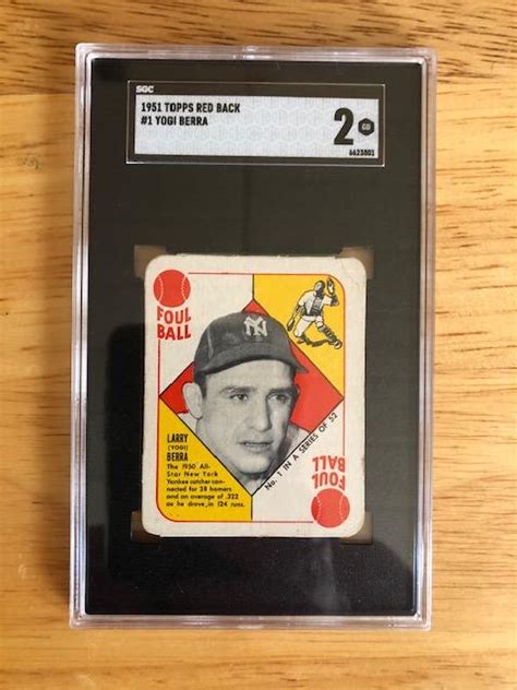 Yogi Berra Graded 2 1951 Topps Red Back