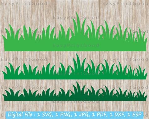 Grass Svg Green Grass Svg Green Grass Clipart Wild Grass Etsy