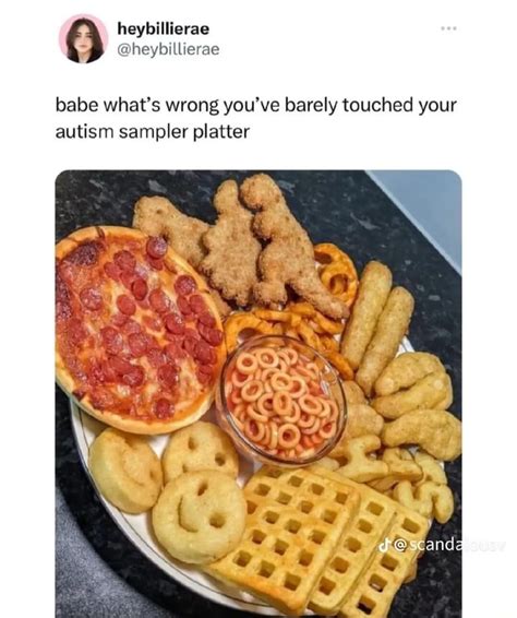 Heybillierae Heybillierae Babe What S Wrong You Ve Barely Touched Your Autism Sampler Platter