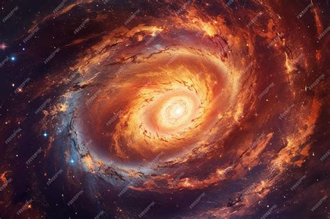 Premium Photo Illustration Of Spiral Galaxy In Deep Space