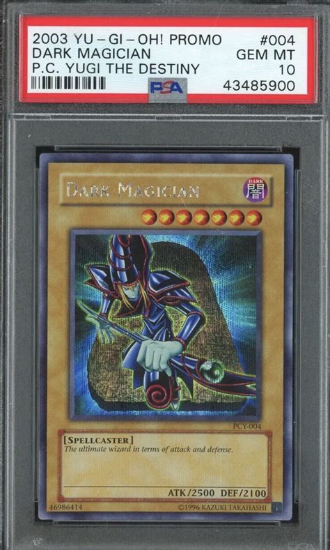 Psa Dark Magician Secret Rare Pcy Yugi The Destiny Game Promo