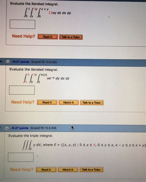 Solved Evaluate The Iterated Integral 12xy Dz Dx Dy Need Chegg