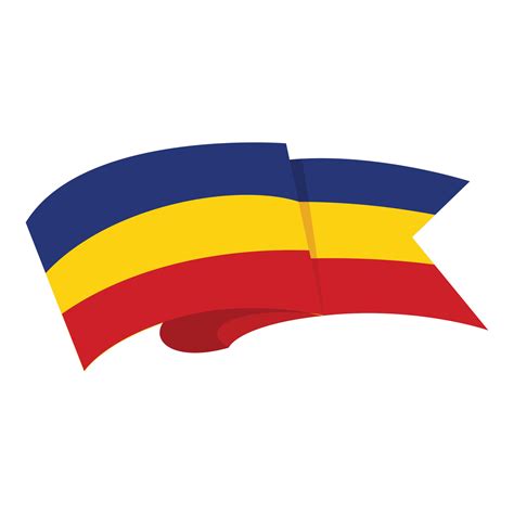 vector de dibujos animados de icono de bandera de rumania país rumano