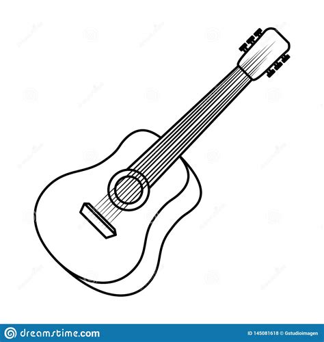 Instrumento Musical De La Guitarra Ac stica Ilustración del Vector