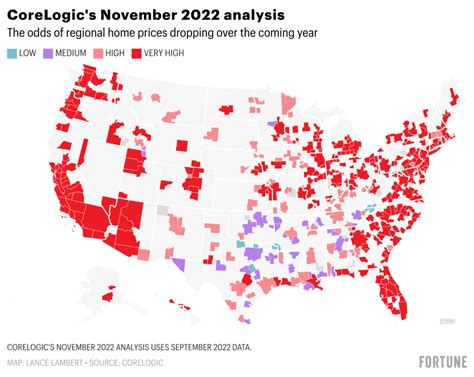 Where Home Prices Are Headed In 2023—this Map Shows Corelogics Revised Outlook For 392 Housing