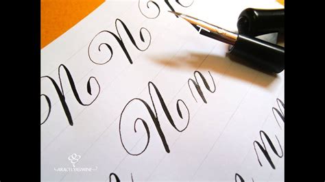 Serie Caligrafia Copperplate C Mo Escribir La Letra N Paso A