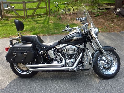 Harley Davidson Flstf Softail Fat Boy Black Pearl West