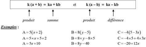 Double Distributivit Cours Et Exercices Corrig S