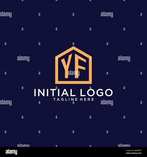 Initial YF Logo With Abstract Home Shape Modern Minimalist Realty Logo